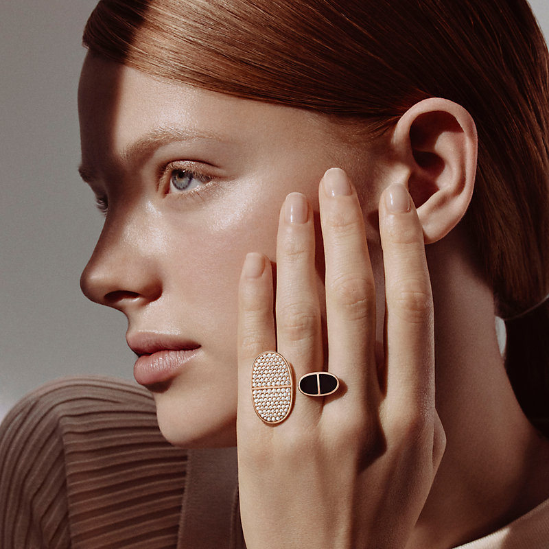 Chaine d'ancre Verso ring, large model | Hermès USA